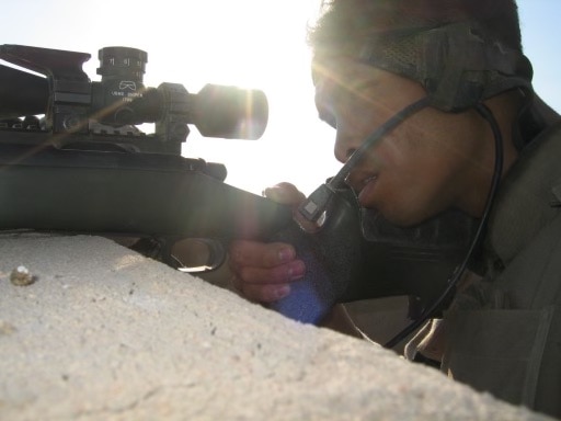 Sniper behind the scope - working with stress